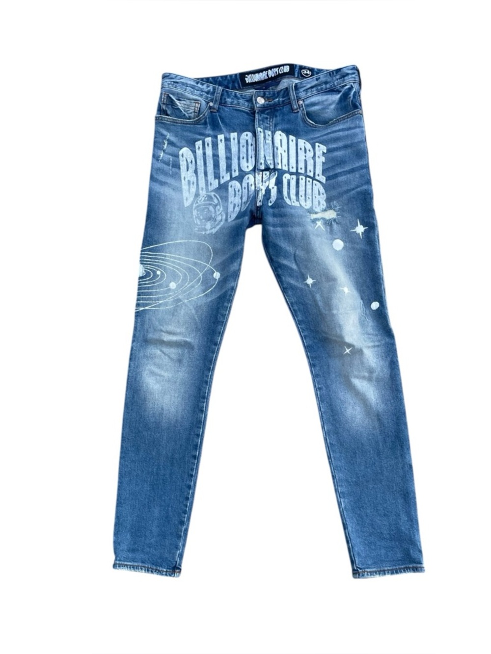 Billionaire Boys Club Blue Space Graphic Skinny Jeans